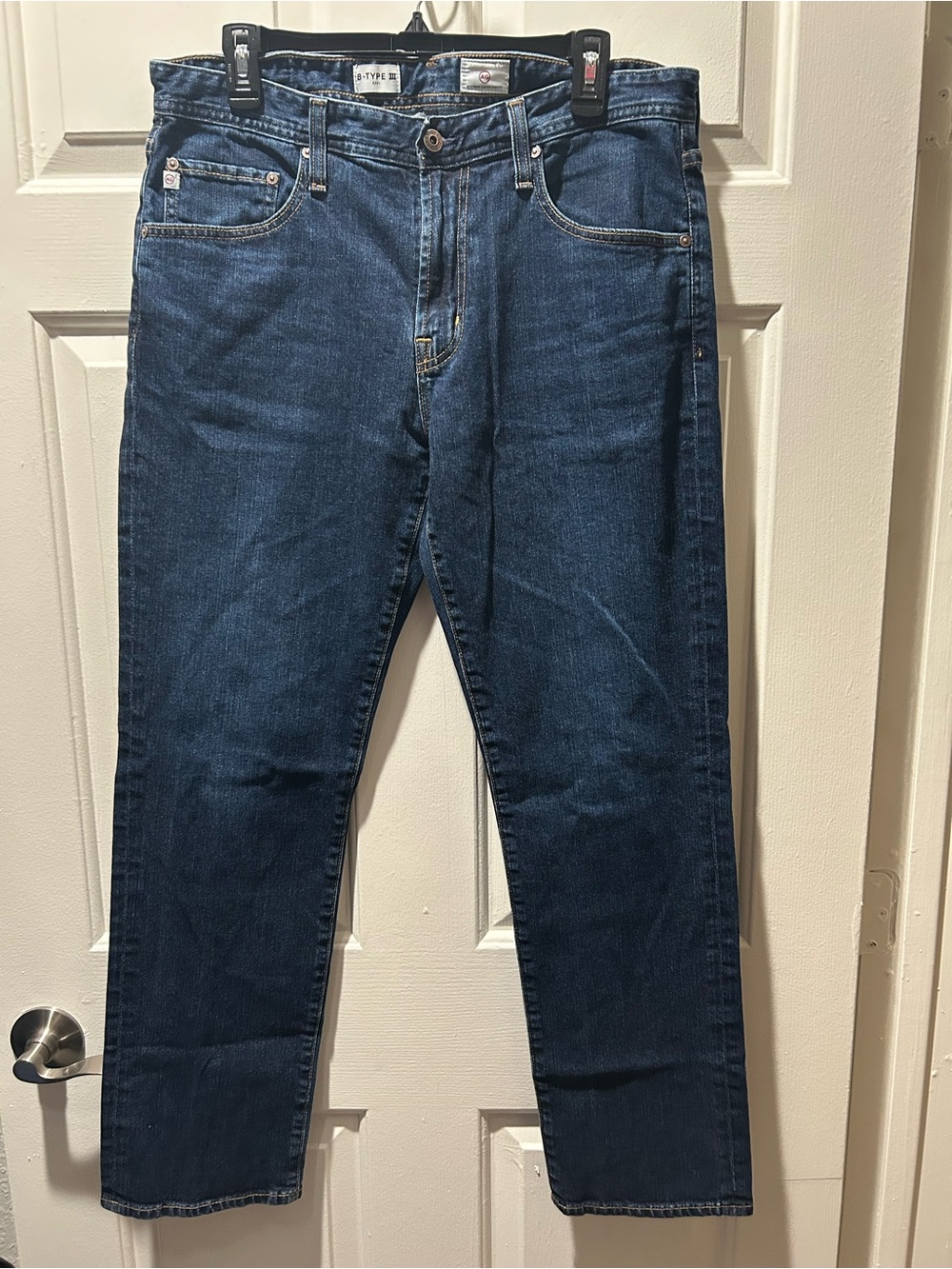 Adriano Goldschmied Men's B-Type III Straight Leg Jeans in Blue Waist 34x30